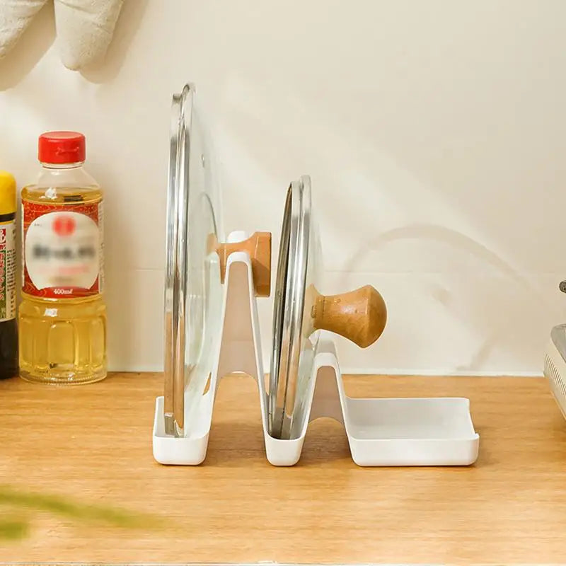 מעמד רב-תכליתי למכסים, כפות וסכום – חוסך מקום ושומר על מטבח מסודר!